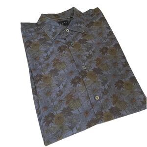 Calder Carmel Floral Multicolor Long Sleeve Button Up Floral Print L